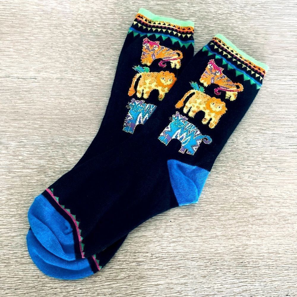 New Metallic Safari Jungle Animal Fun Socks